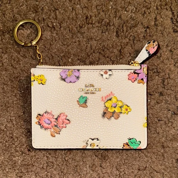 Coach Cream Floral Crossbody with Matching Card Case - Picture 4 of 5